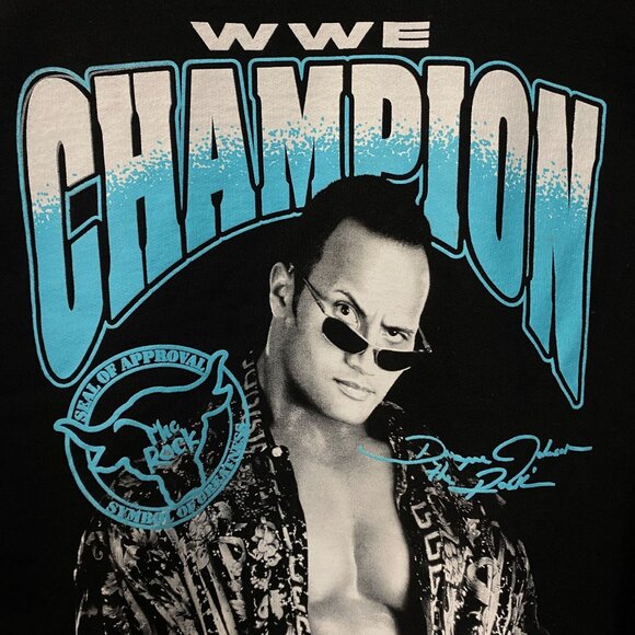 The Rock WWE Champion Attitude Era Crewneck Sweater Large - Picture 2 of 4